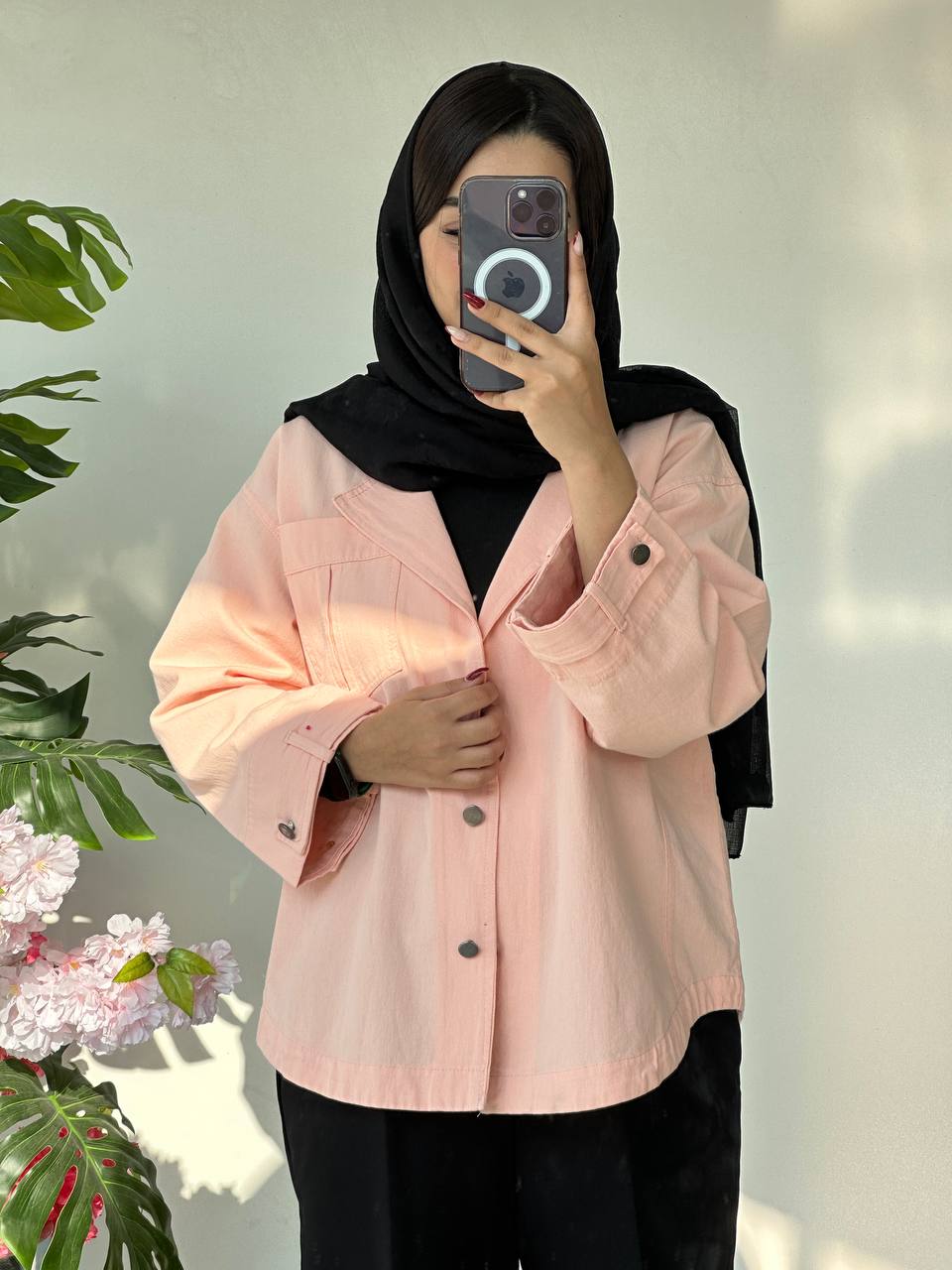 شومیز کتان دو جیب